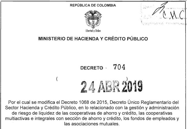 Nuevas instrucciones para la Gestión y Administración del Riesgo de Liquidez